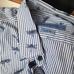 Nwt Zara Man Dragonfly Shirt